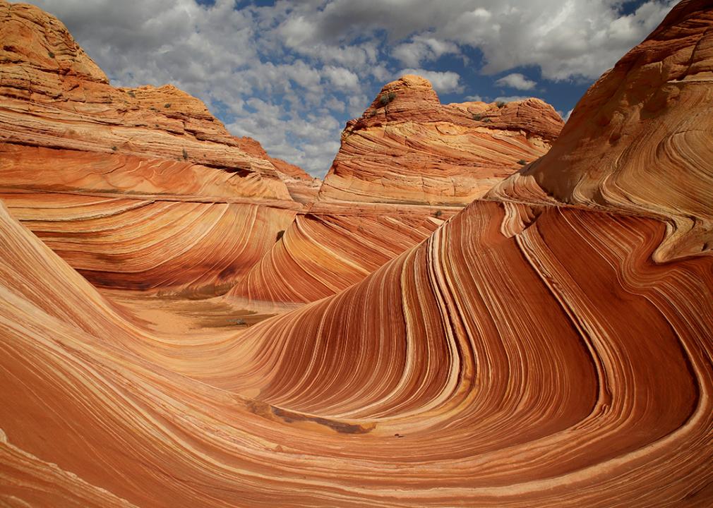 Rock formations in the North Coyote Buttes, a part of the Vermilion Cliffs National Monument.