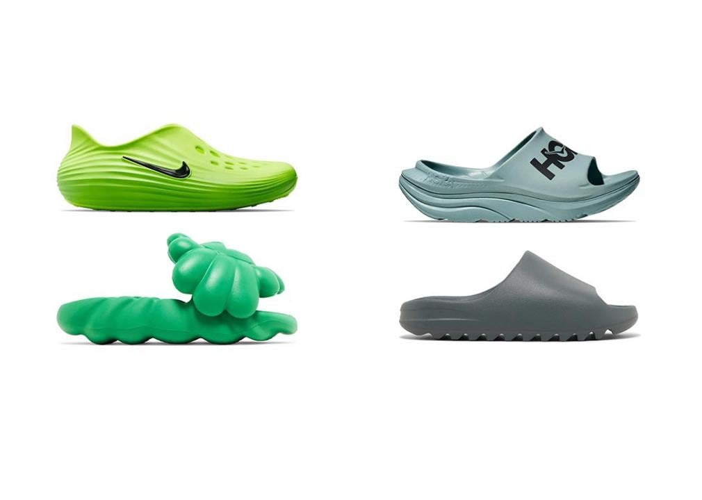 Top four slides design of 2025 from NIke, HOKA, Yeezy and Adidas.