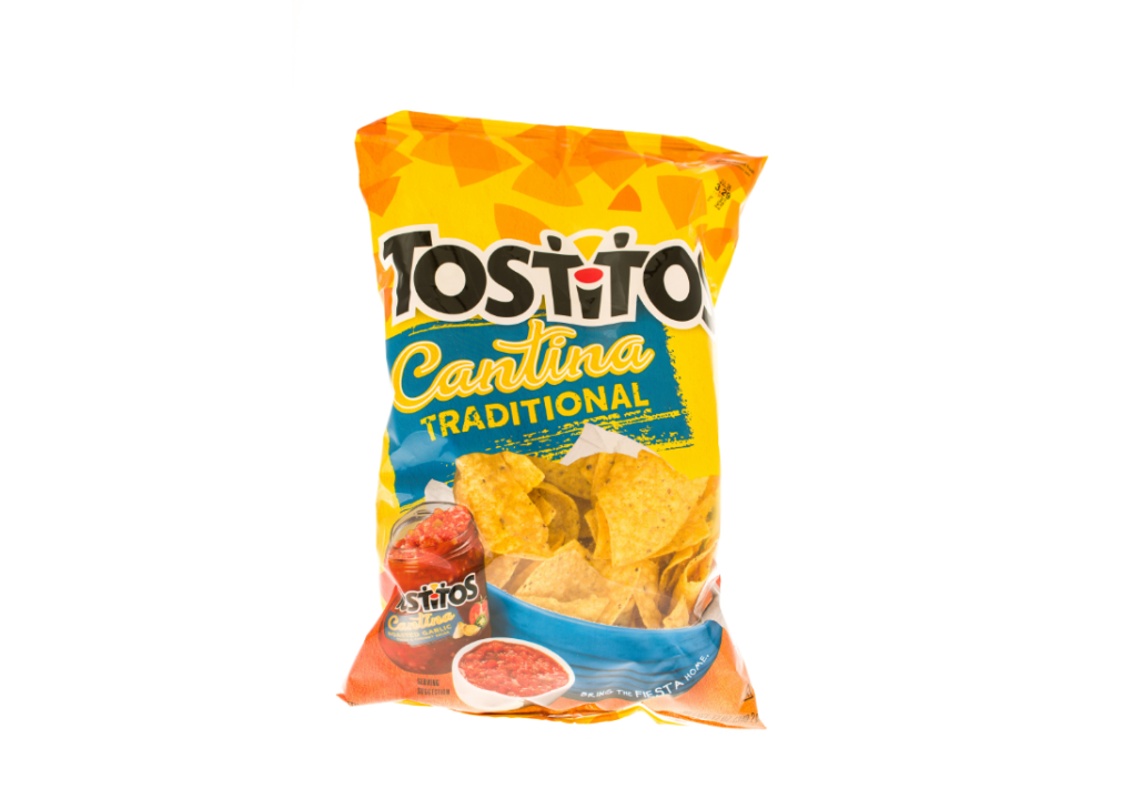 Bag of Tostitos Cantina traditional chips.