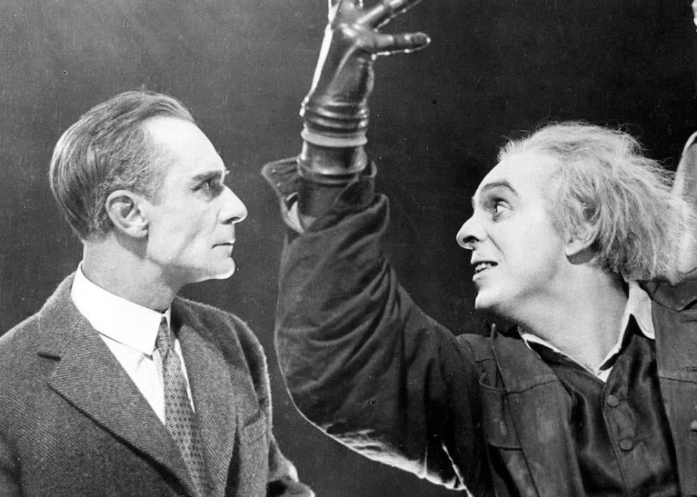 Alfred Abel and Rudolf Klein-Rogge in 'Metropolis.'