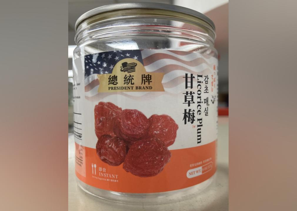 Jar of licorice plum