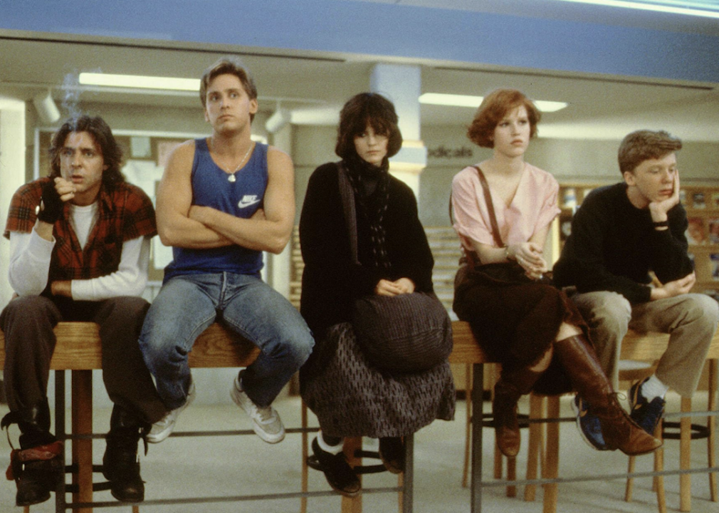 The movies leaving Netflix this month Molly Ringwald, Emilio Estevez, Judd Nelson, Ally Sheedy, and Anthony Michael Hall in