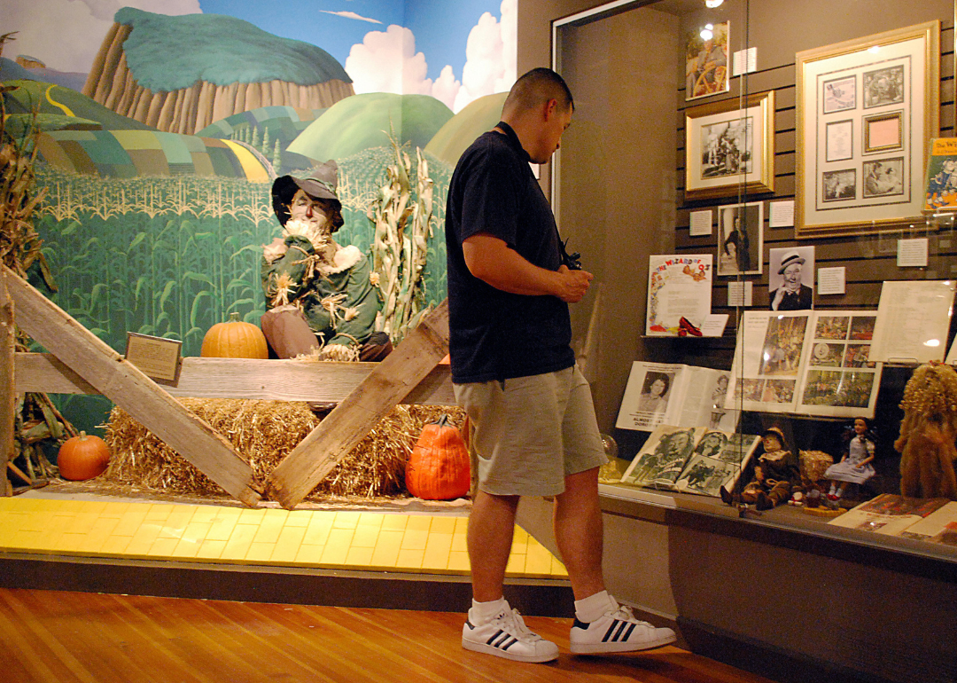 Person viewing exhibit at Oz Museum.