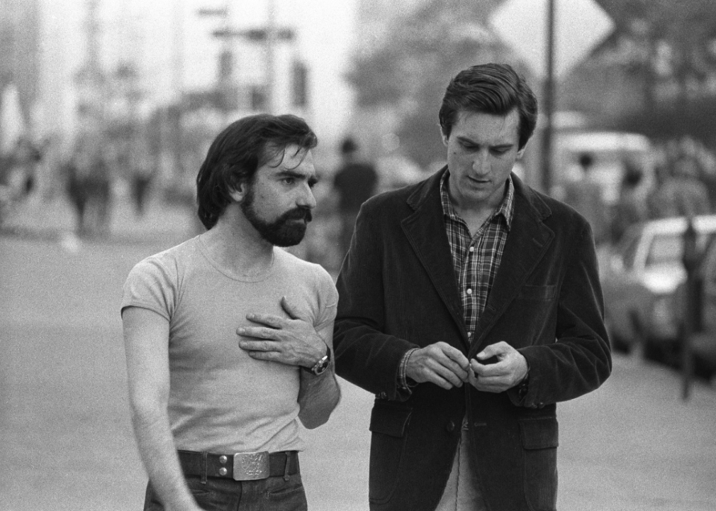 Martin Scorsese and Robert De Niro on the set of ‘Taxi Driver’.