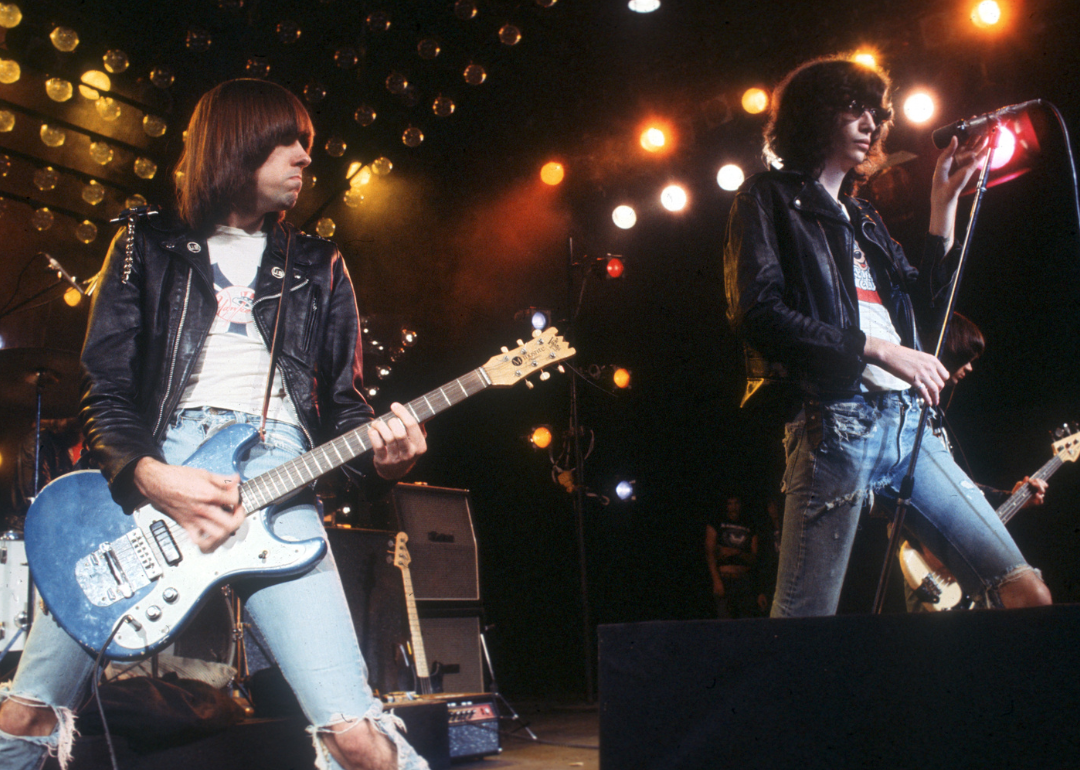 Joey Ramone and Johnny Ramone performing on Don Kirshner’s Rock Concert.