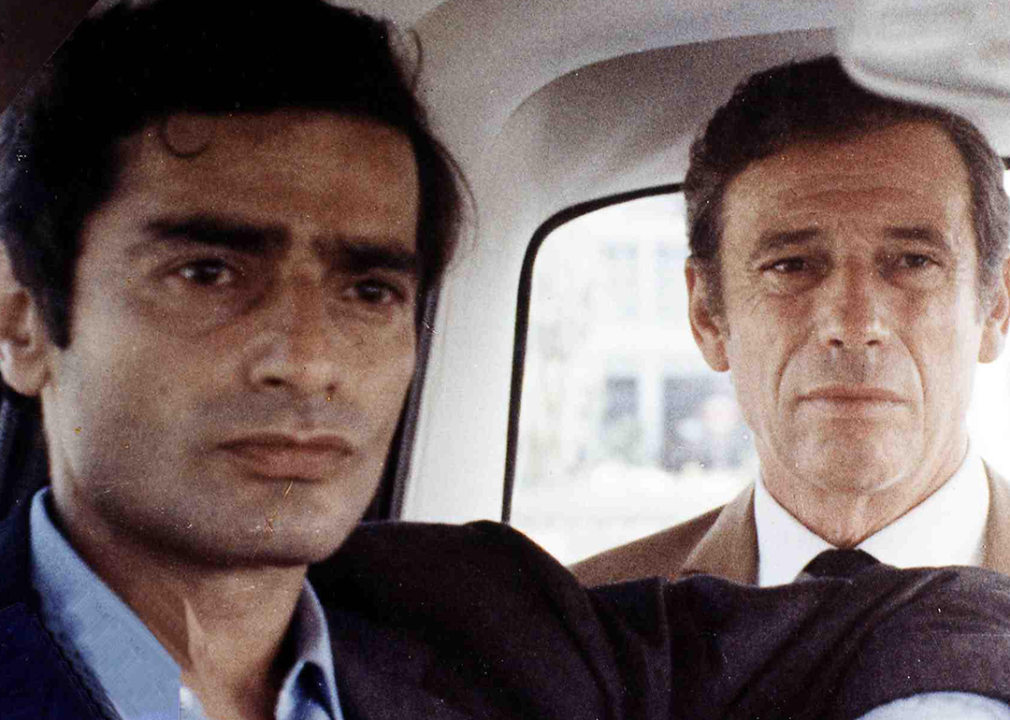 Charles Denner and Yves Montand in a scene from ‘Z’.