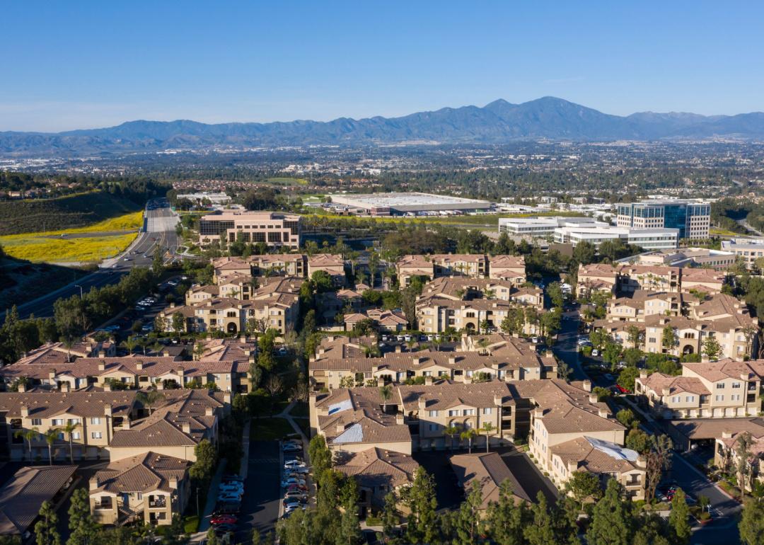Aerial view of the downtown Aliso Viejo