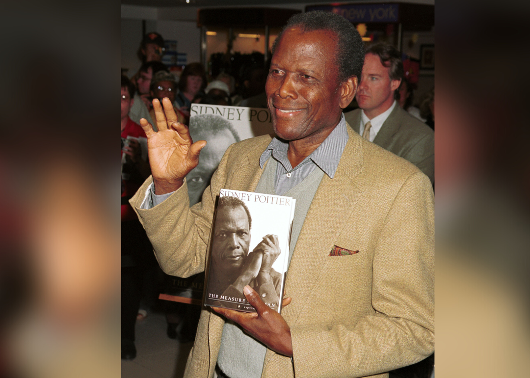 Sidney Poitier attends a booksigning for autobiography ‘The Measure of a Man’.
