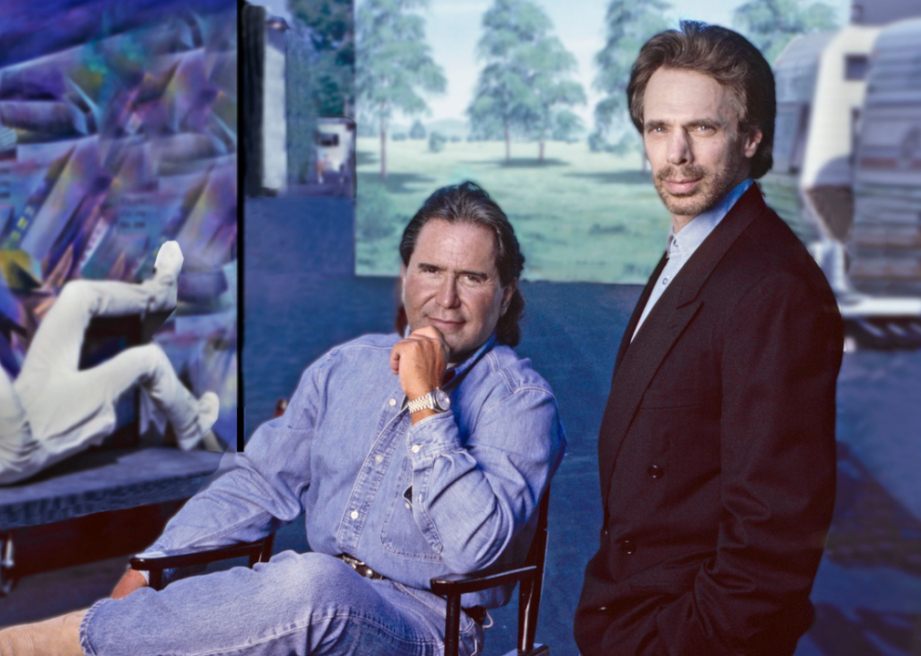 Don Simpson and Jerry Bruckheimer pose for a portrait.