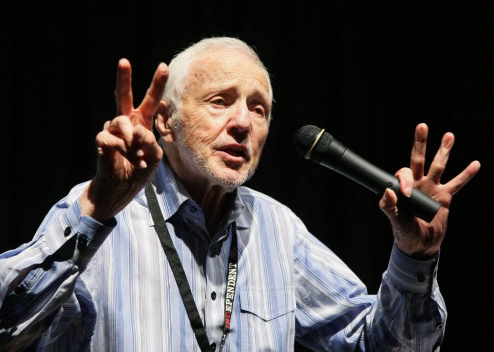 Haskell Wexler speaking at Los Angeles Film Festival.