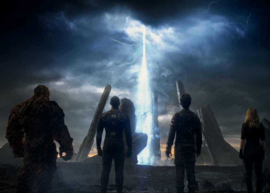 Jamie Bell, Michael B. Jordan, Kate Mara, and Miles Teller in ‘Fantastic Four’.