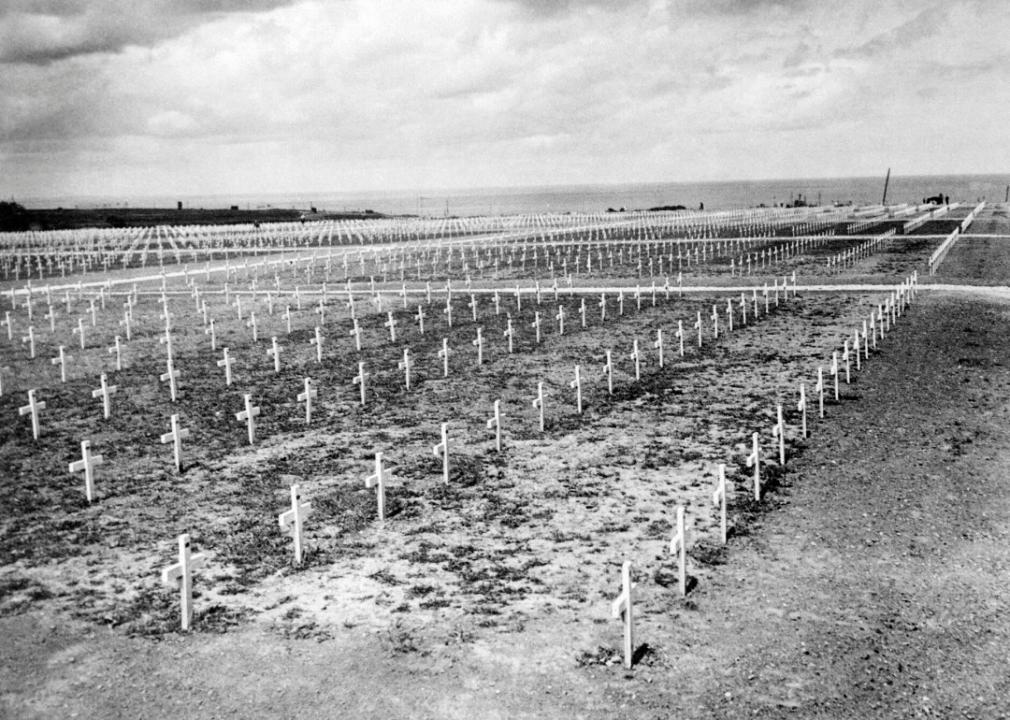 An American cemetery in Normandy, France.