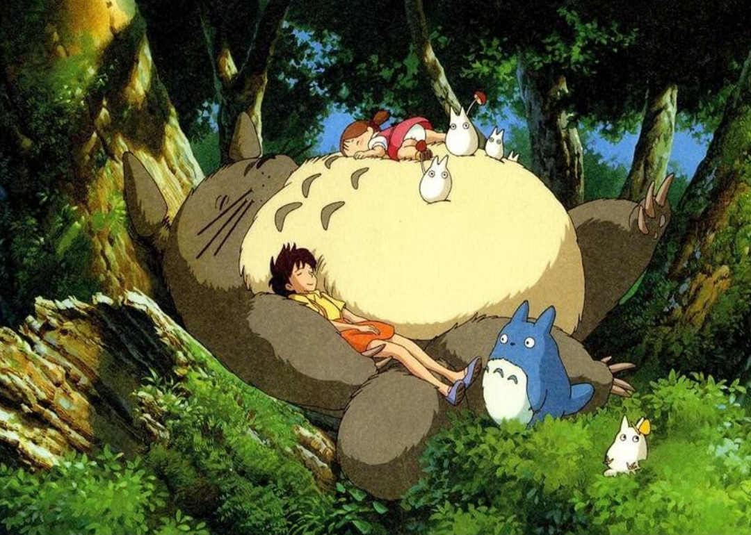 An animated still from ‘My Neighbor Totoro’.