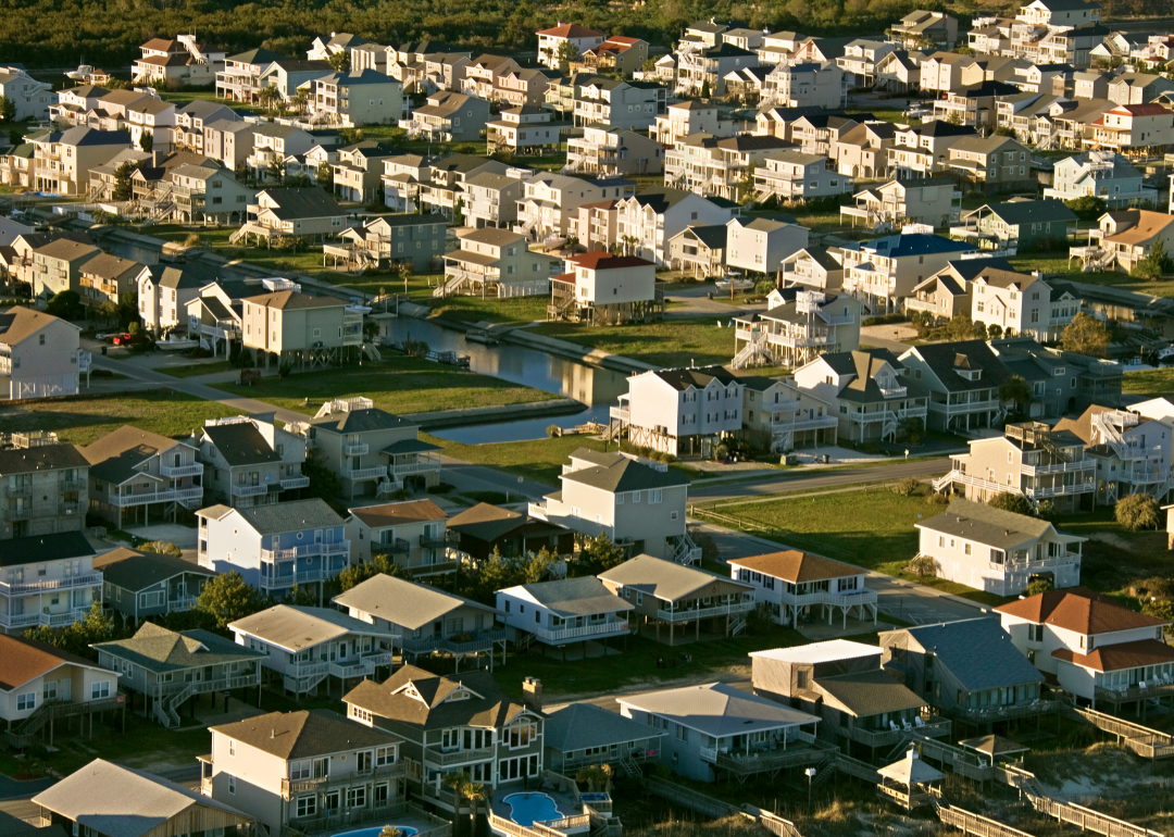 Aerial view of Ocean Isle Beach.