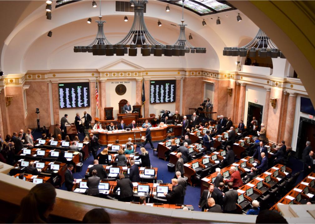 Kentucky Senate chamber at State Capitol building