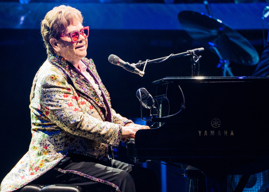 Elton John performs during the Farewell Yellow Brick Road Tour.