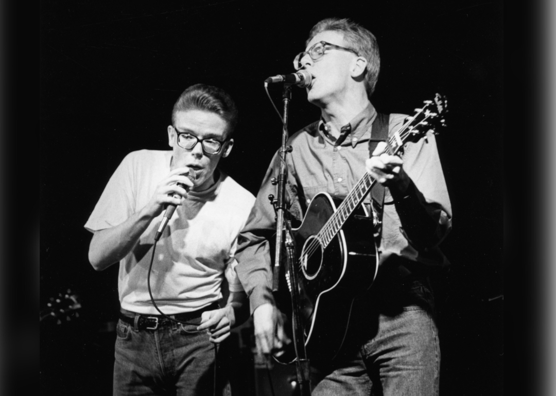 The Proclaimers performing on stage.