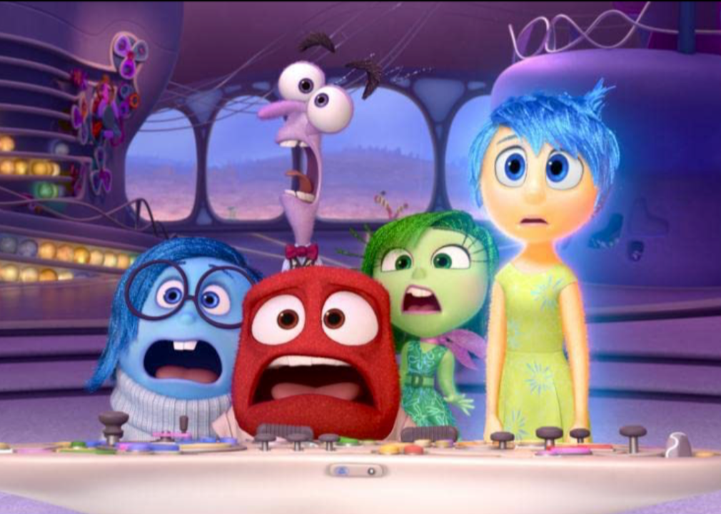 Lewis Black, Bill Hader, Amy Poehler, Phyllis Smith, and Mindy Kaling in ‘Inside Out’.