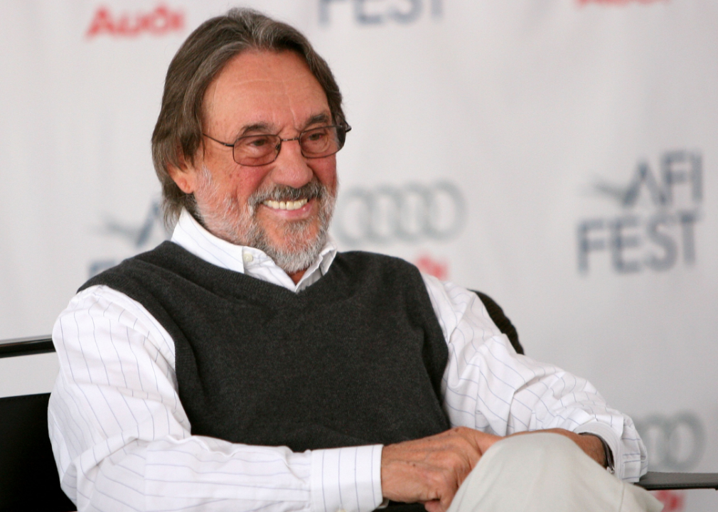 Vilmos Zsigmond speaks at event.