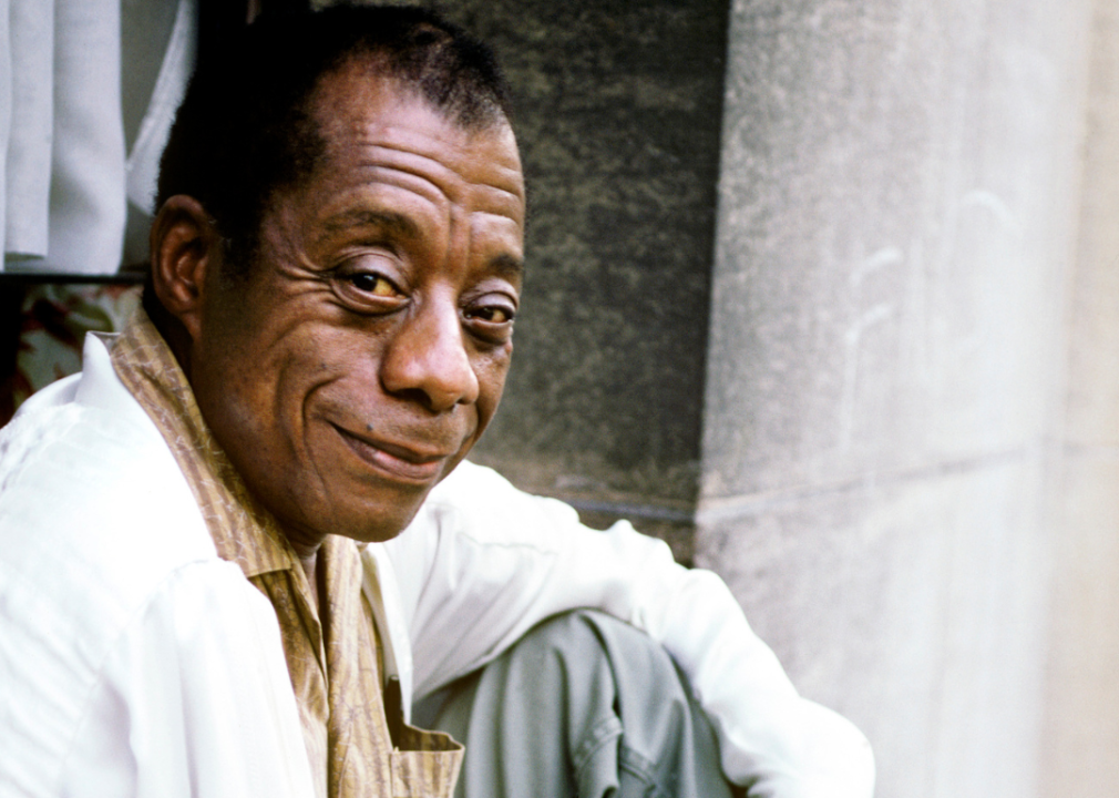 James Baldwin poses while in Paris.