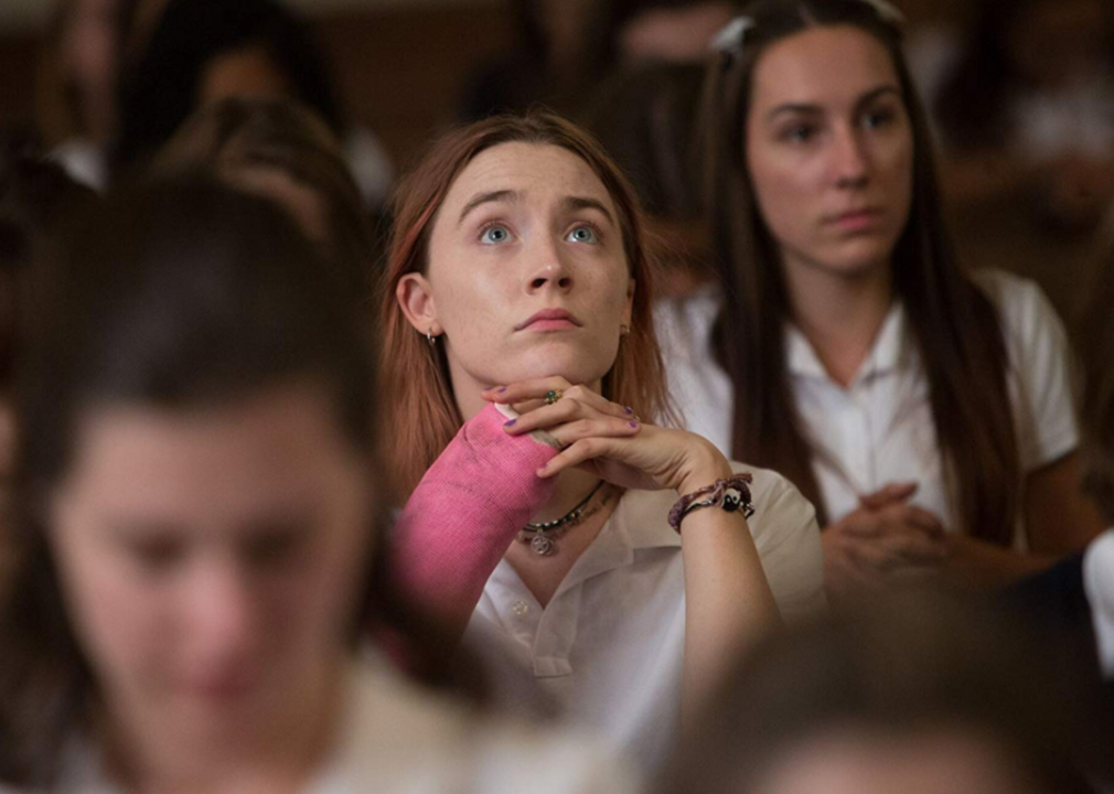 Saoirse Ronan in a scene from “Lady Bird”