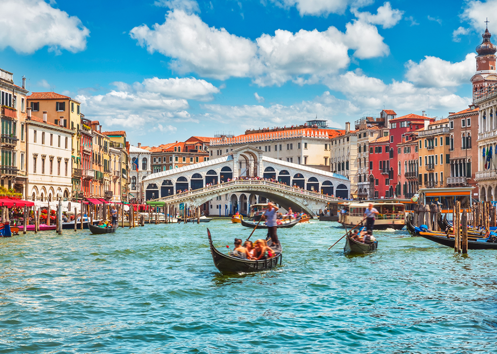 #30. Venice, Italy Rialto Bridge on Veniceâs Grand Canal.