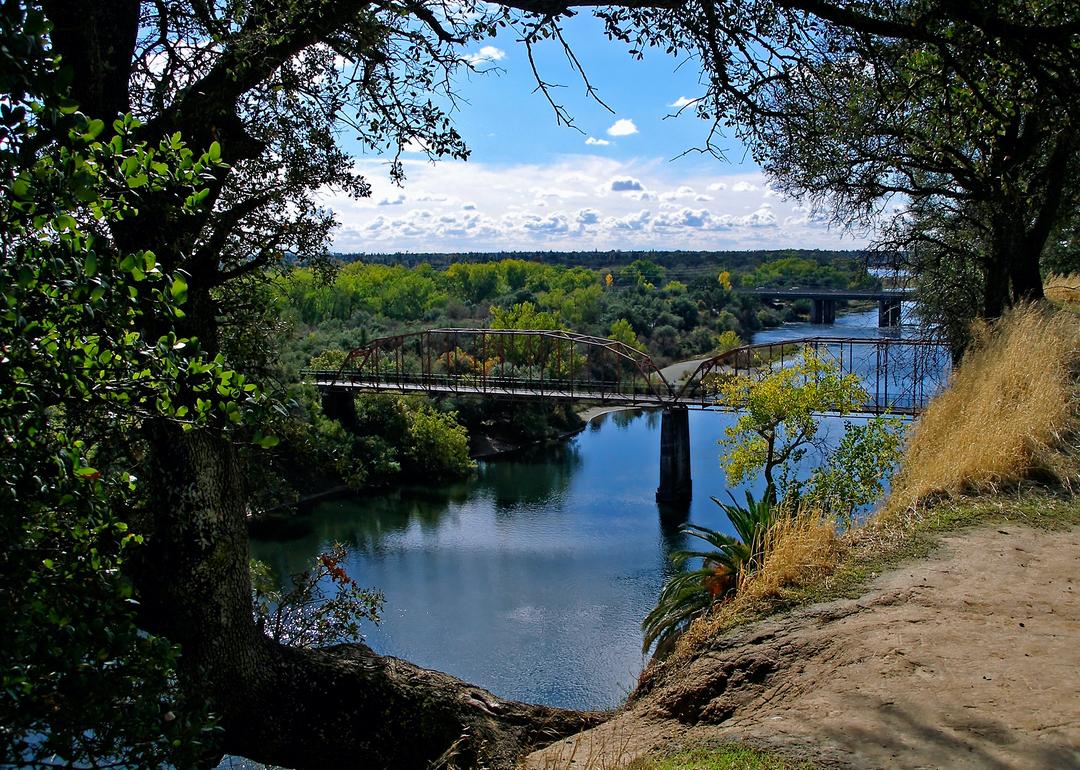 Bridge on American River in Sacramento Area