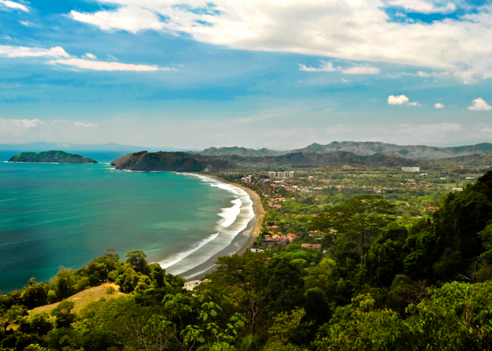 Aerial view of Jaco, Costa Rica