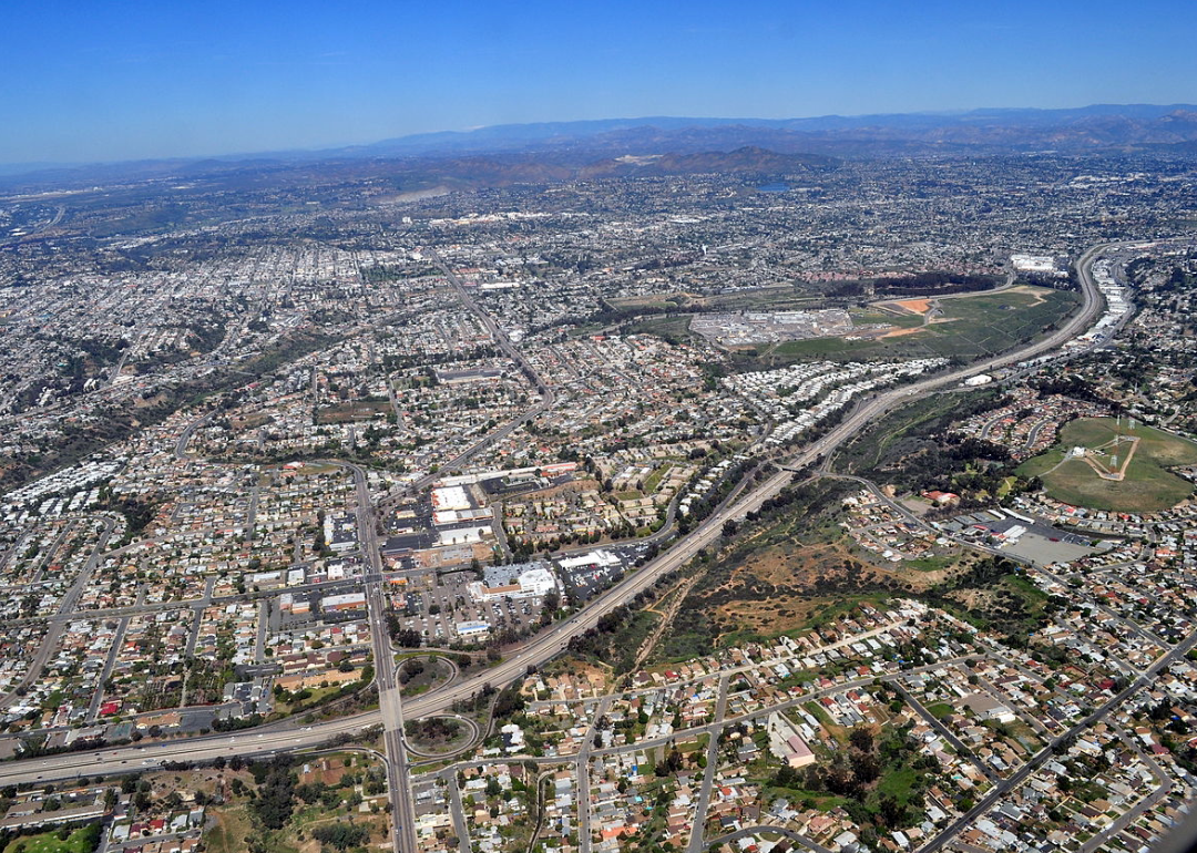 Aerial view of Oak Park