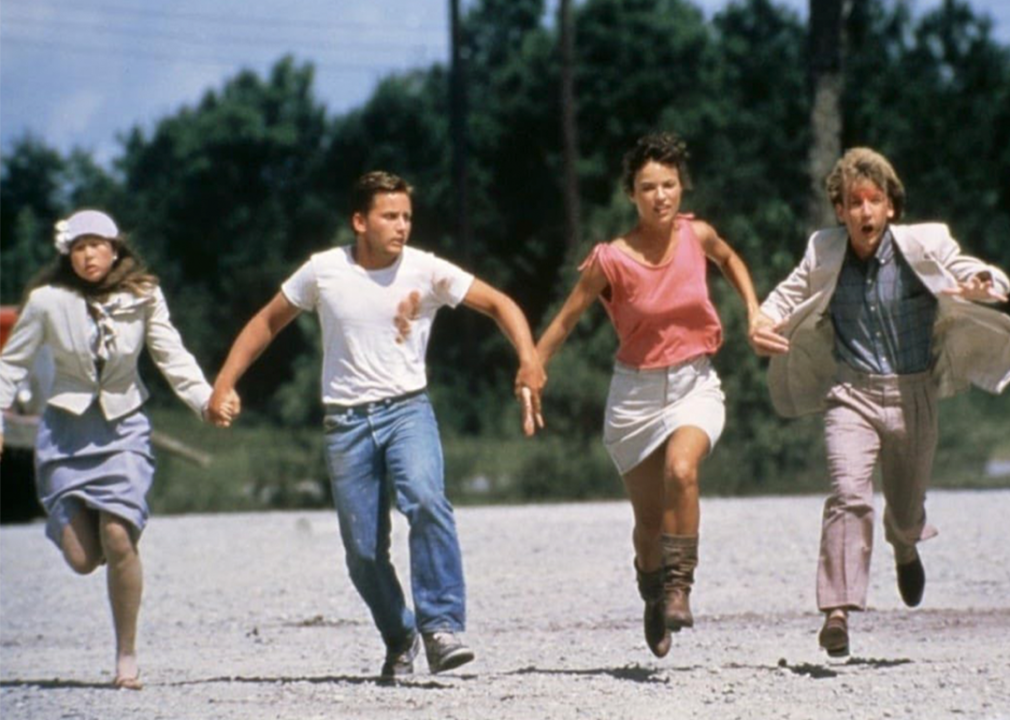 #23. Maximum Overdrive (1986) Emilio Estevez, Laura Harrington, John Short, and Yeardley Smith in ‘Maximum Overdrive’.