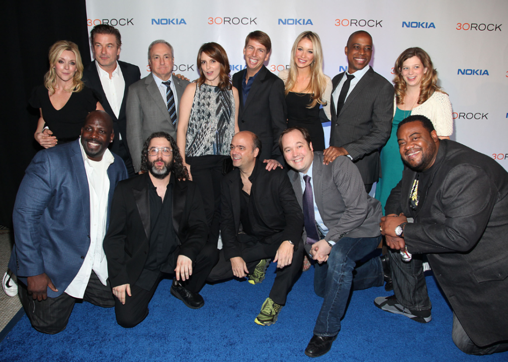 The cast of ’30 Rock’ poses at wrap party.