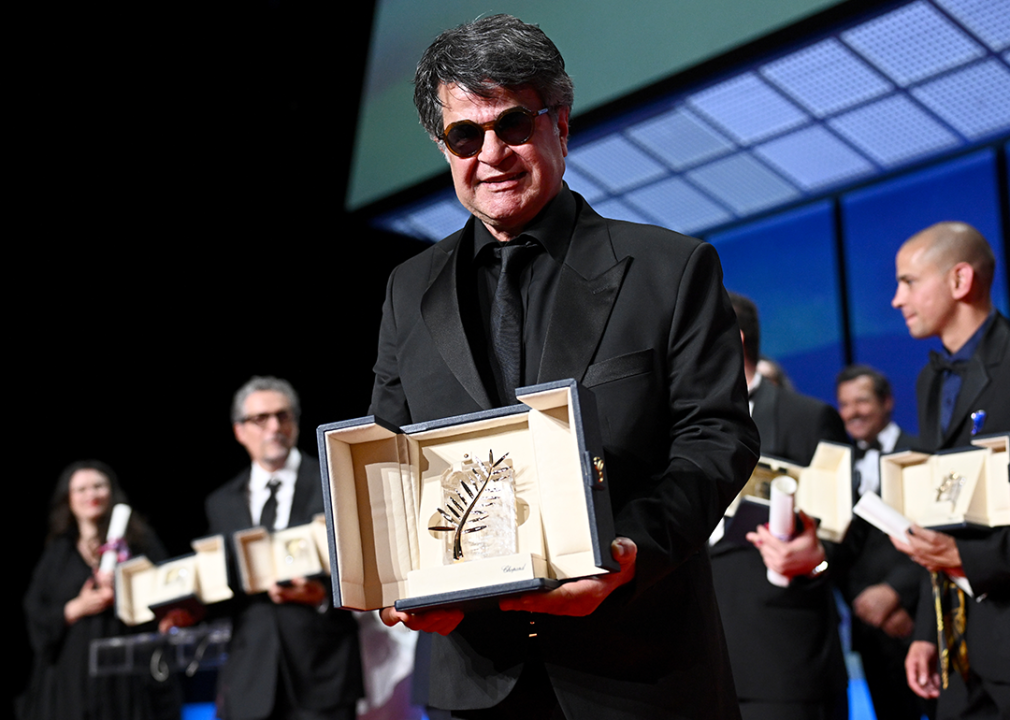 #3. It Was Just an Accident Jafar Panahi accepts the Palme d'Or for