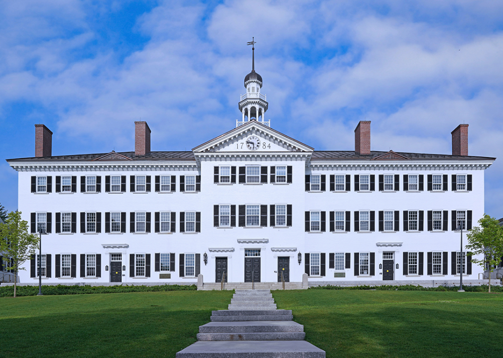 Dartmouth Hall on the Dartmouth campus in Hanover.