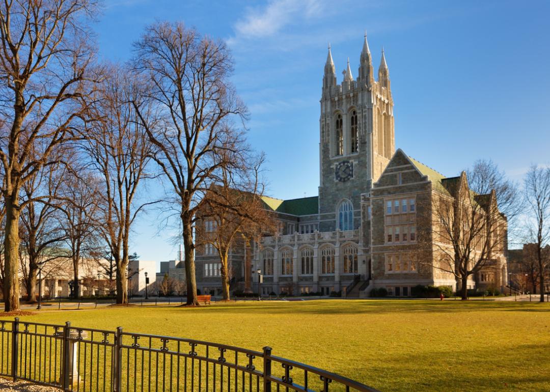 Gasson Hall on the campus of Boston College.