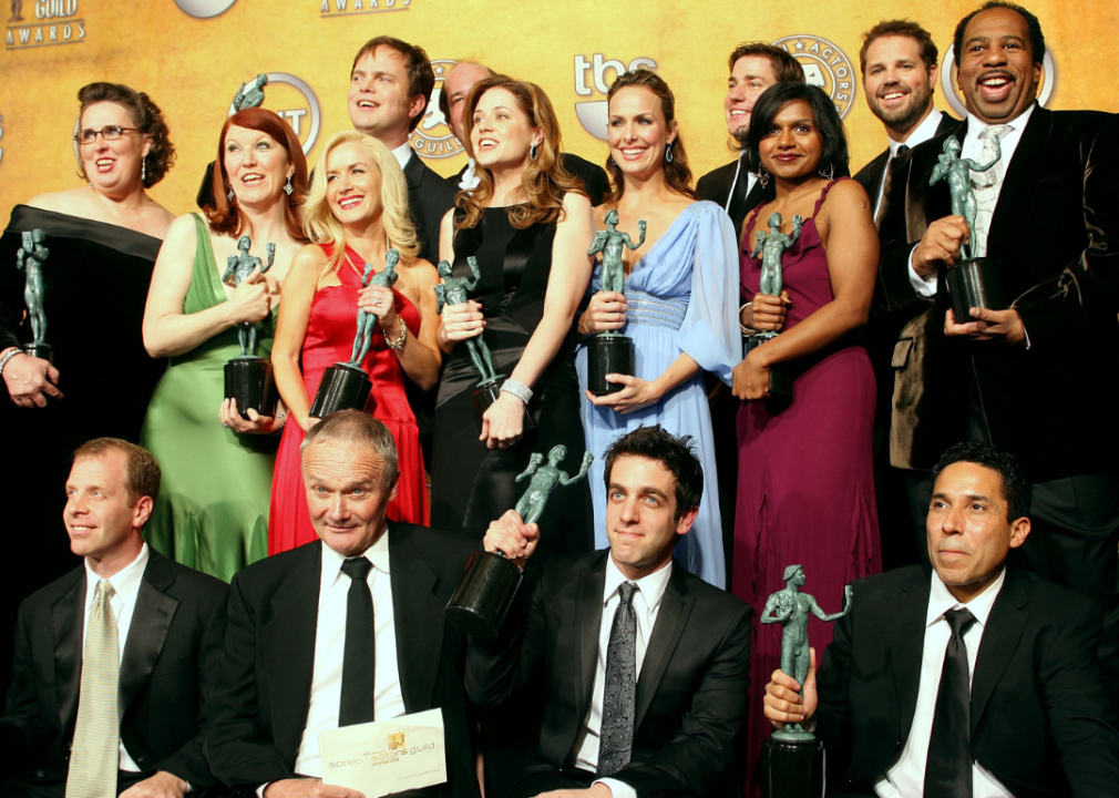 The cast of 'The Office’ poses with their Screen Actors Guild Awards.