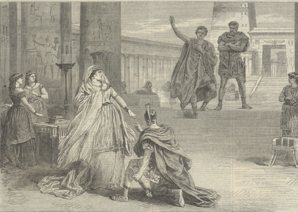 Illustraton of scene from Antony and Cleopatra