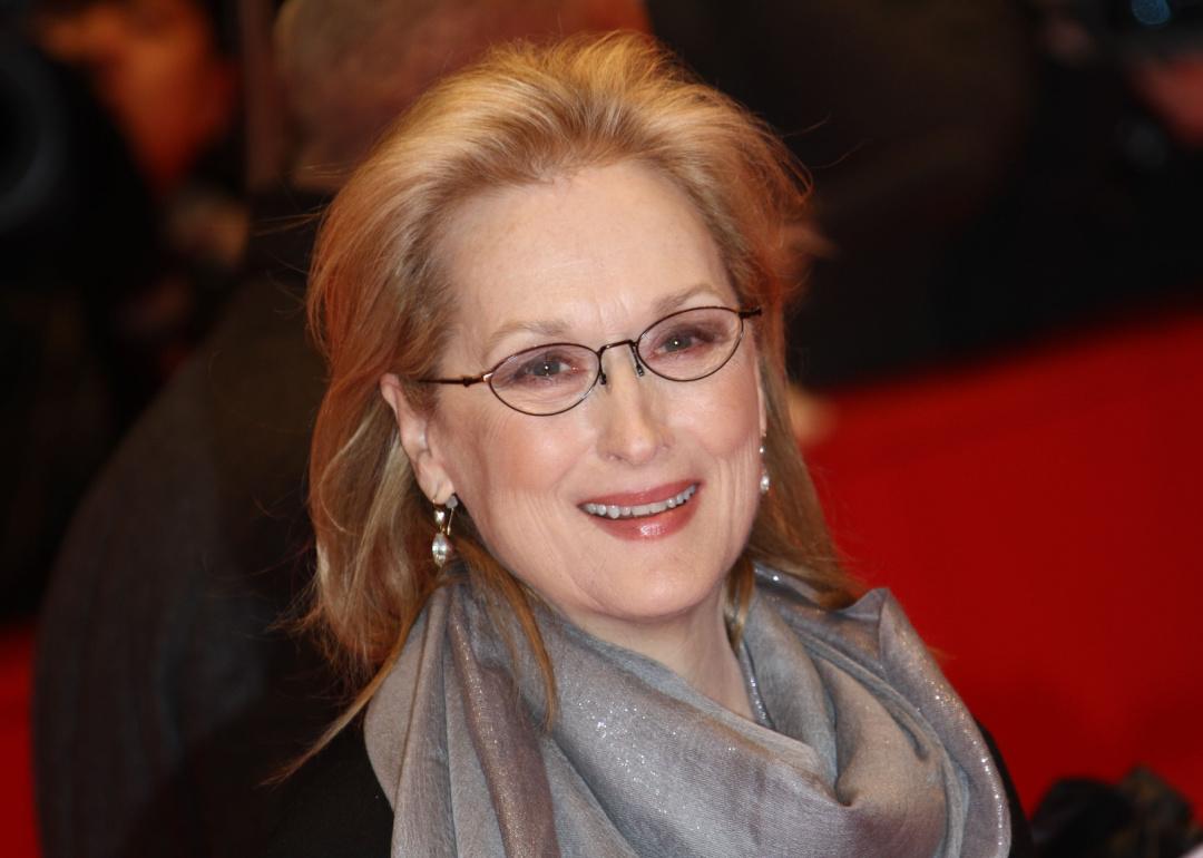 Meryl Streep attends premiere.