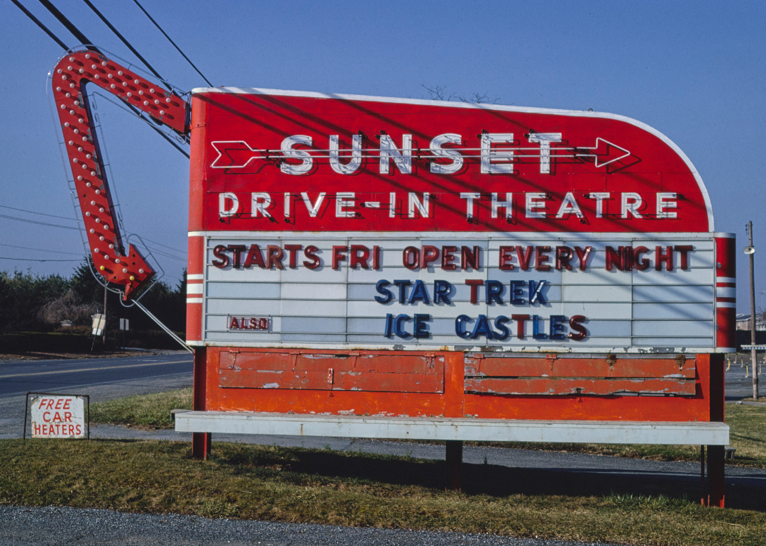 Vintage Norland Sunset Drive-In marquee.