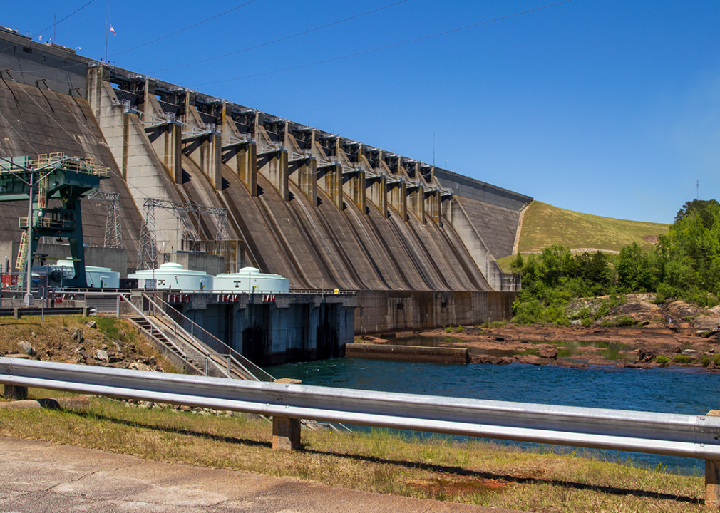 Lake Hartwell hydro dam power plant.