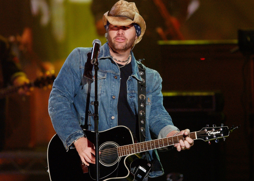 Toby Keith performing onstage.