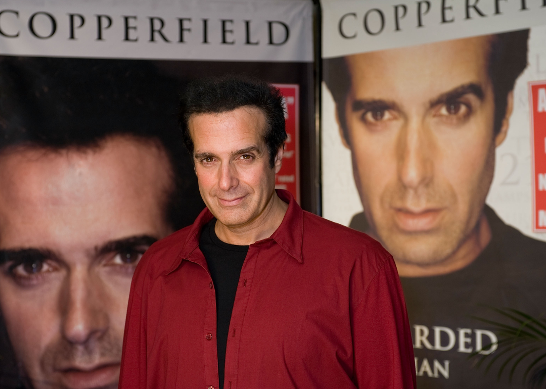 David Copperfield poses at press event.