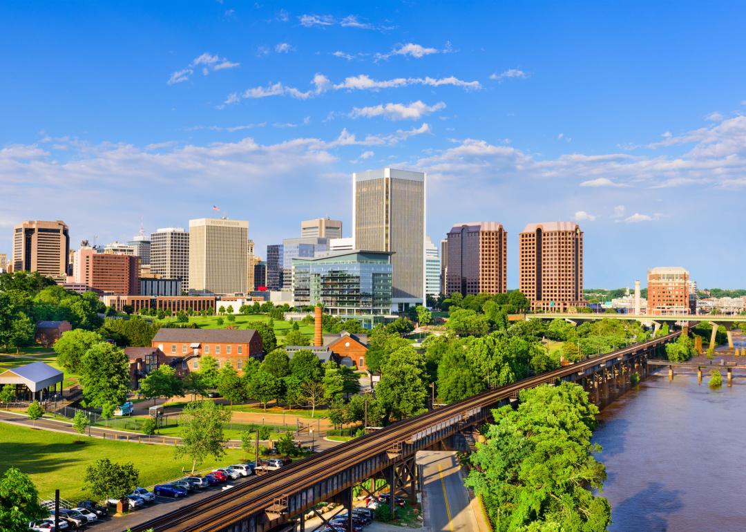 Downtown Richmond skyline on the James River.