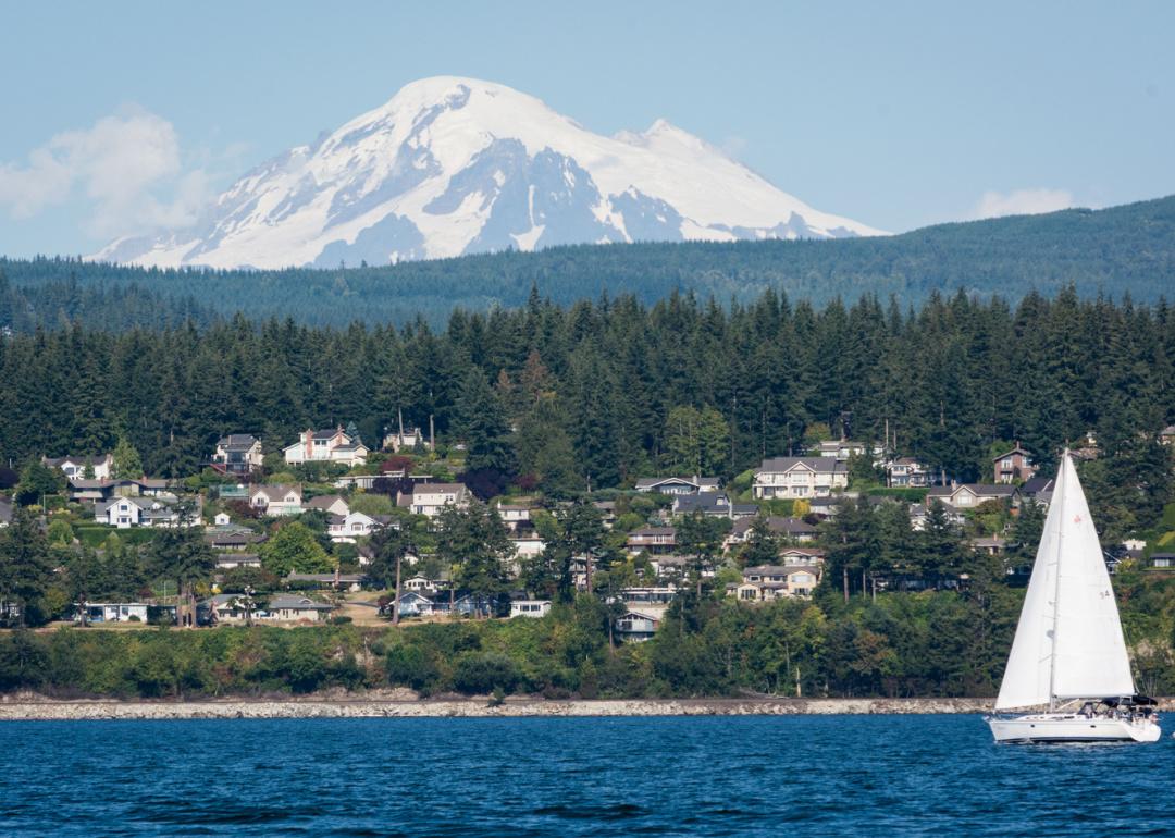 Waterfront houses in Bellingham.