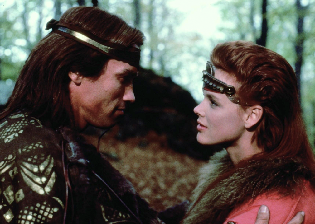 #15. Red Sonja (1985) Arnold Schwarzenegger and Brigitte Nielsen in ‘Red Sonja’.
