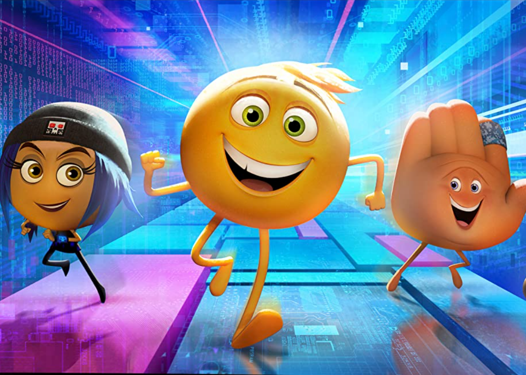 An animated frame from 'The Emoji Movie.'