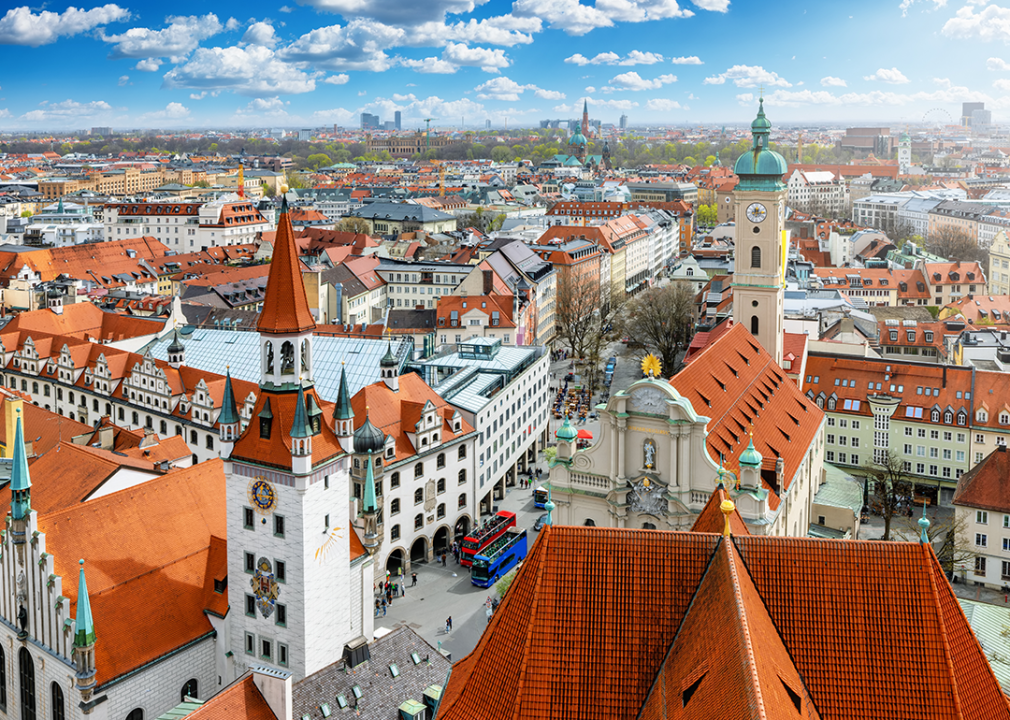 #22. Munich Elevated view of the Munichâs skyline.