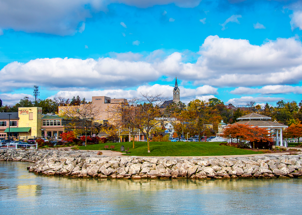 Wisconsin: Ozaukee County Port Washington Town view from water.