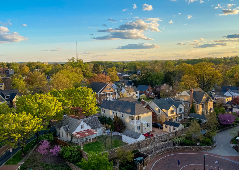 Residential homes in late afternoon.