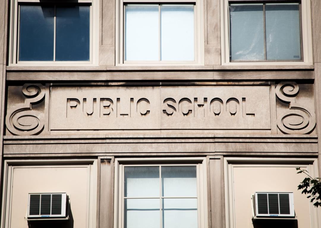 Exterior of public school building.