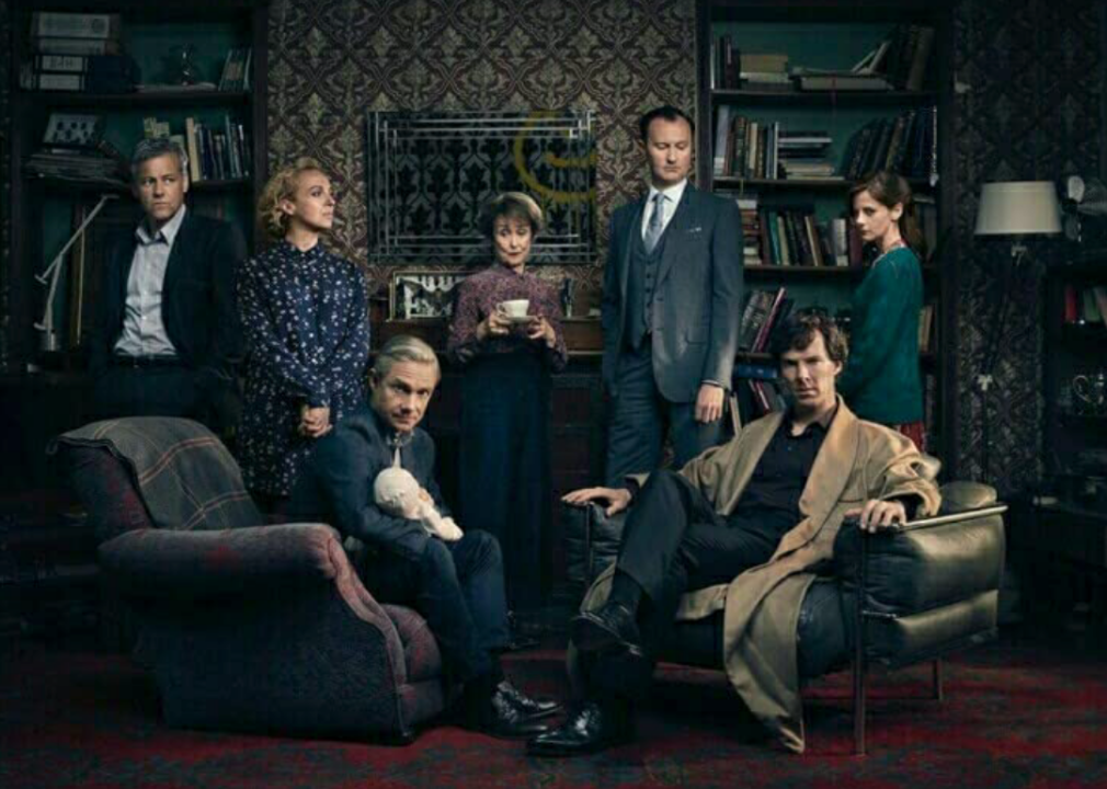 The cast of ‘Sherlock’ in a publicity still.